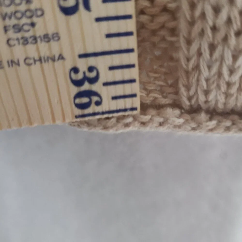 Volcom Cable Knit Beige Sweater Dress Woman's Size Medium/12 - Picture 5 of 11